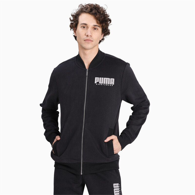 

Men's PUMA Athletics Long Sleeve Sweat Jacket, Black