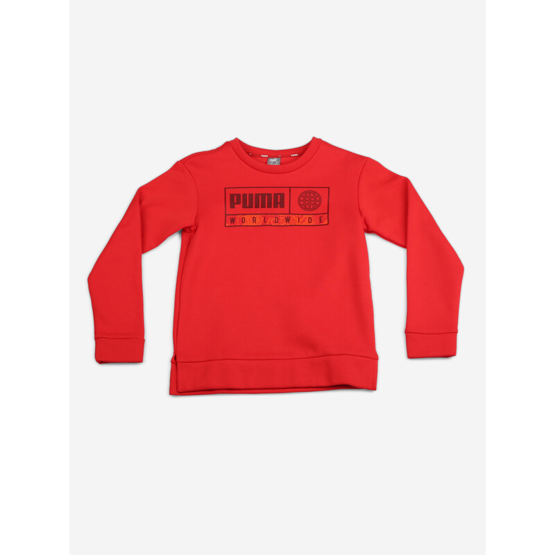 

PUMA Boys' Alpha Graphic Crew, Red