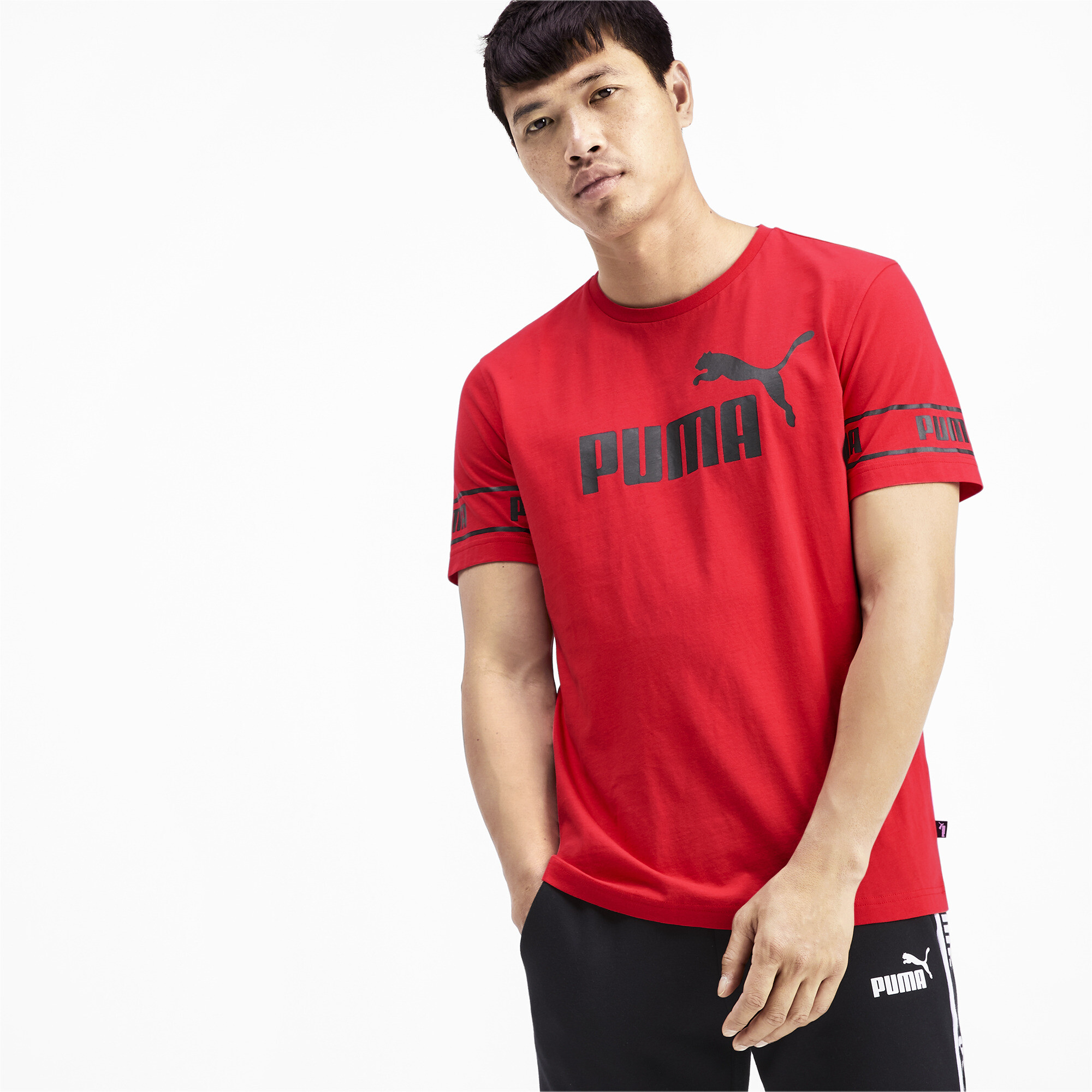 Men's Puma Amplified's T-Shirt, Red, Size -, Clothing