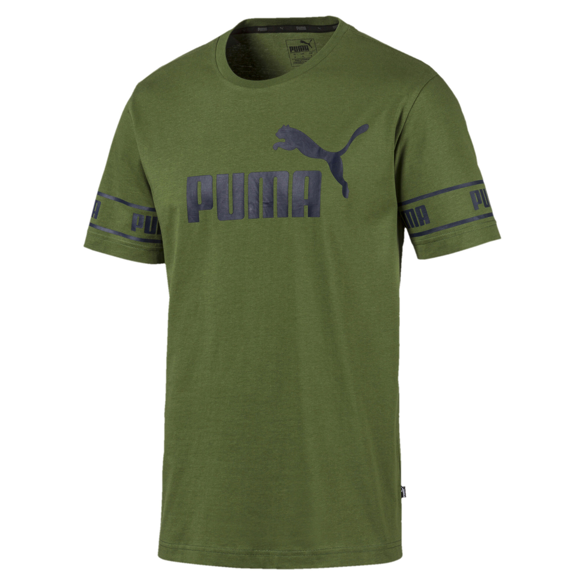Men's Puma Amplified's T-Shirt, Green, Size L, Clothing
