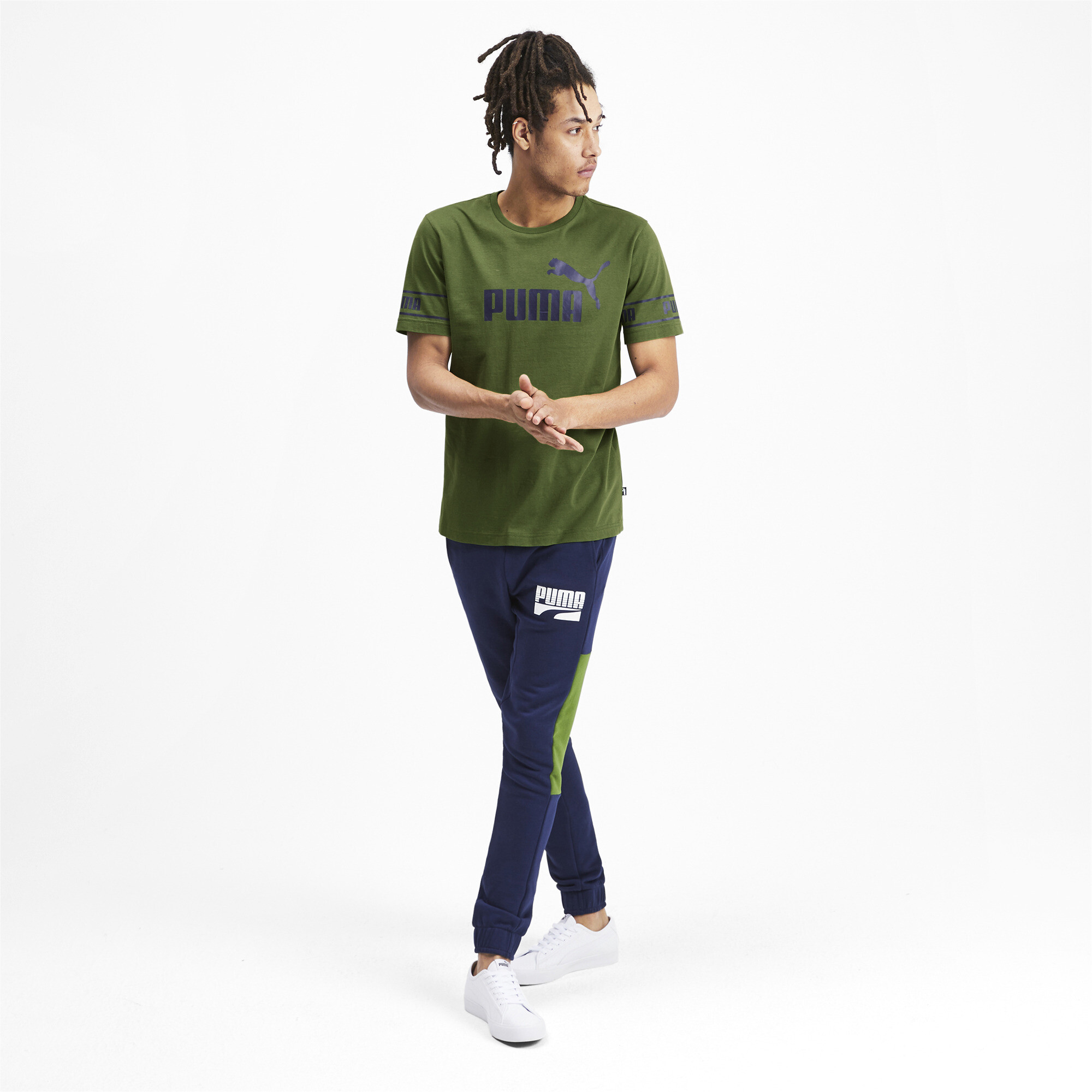 Men's Puma Amplified's T-Shirt, Green, Size S, Clothing