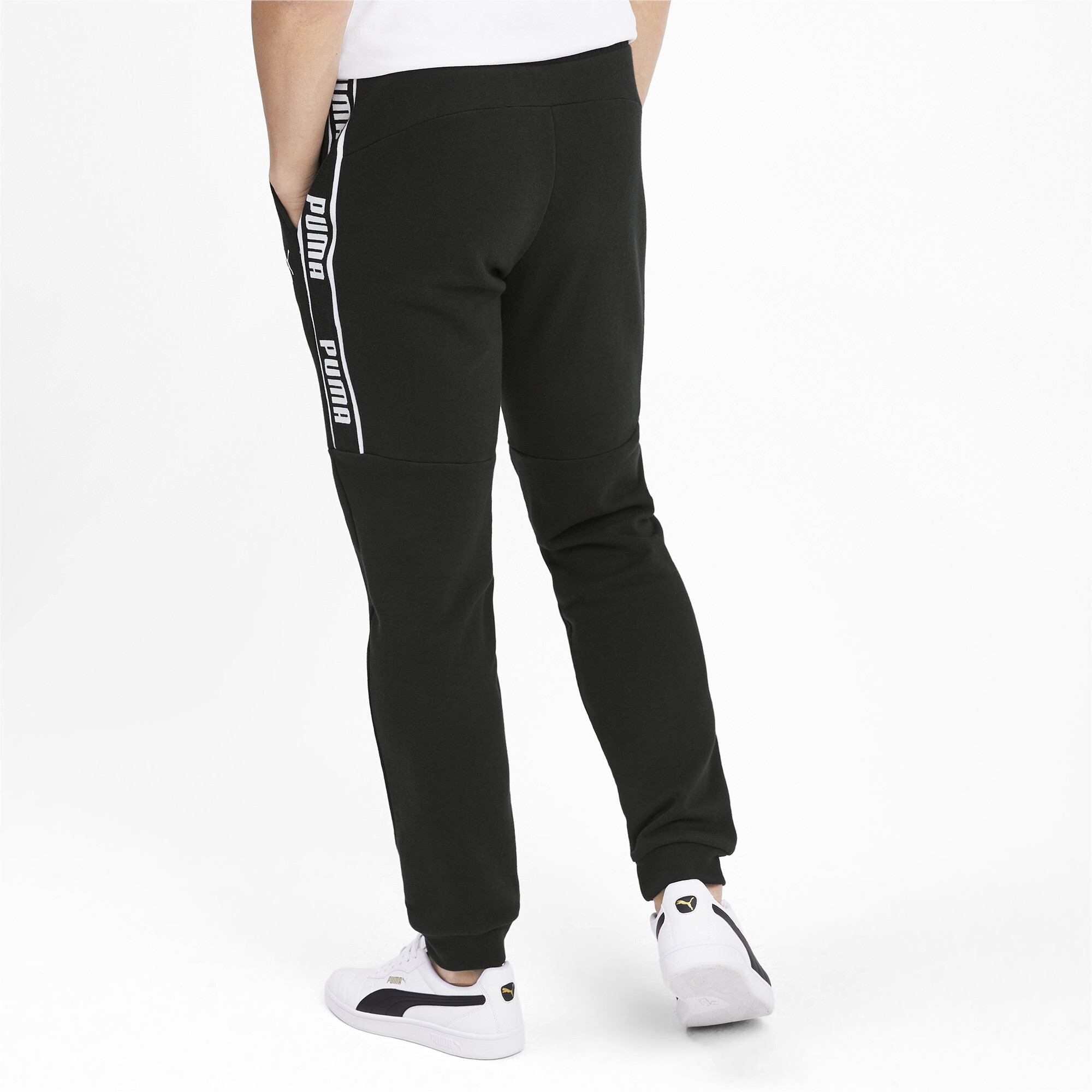 Men's Puma Amplified's Sweatpants, Black, Size M, Clothing