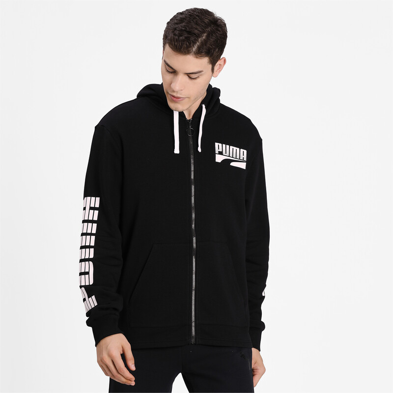 

Men's PUMA Rebel Bold Full Zip Hoodie, Black