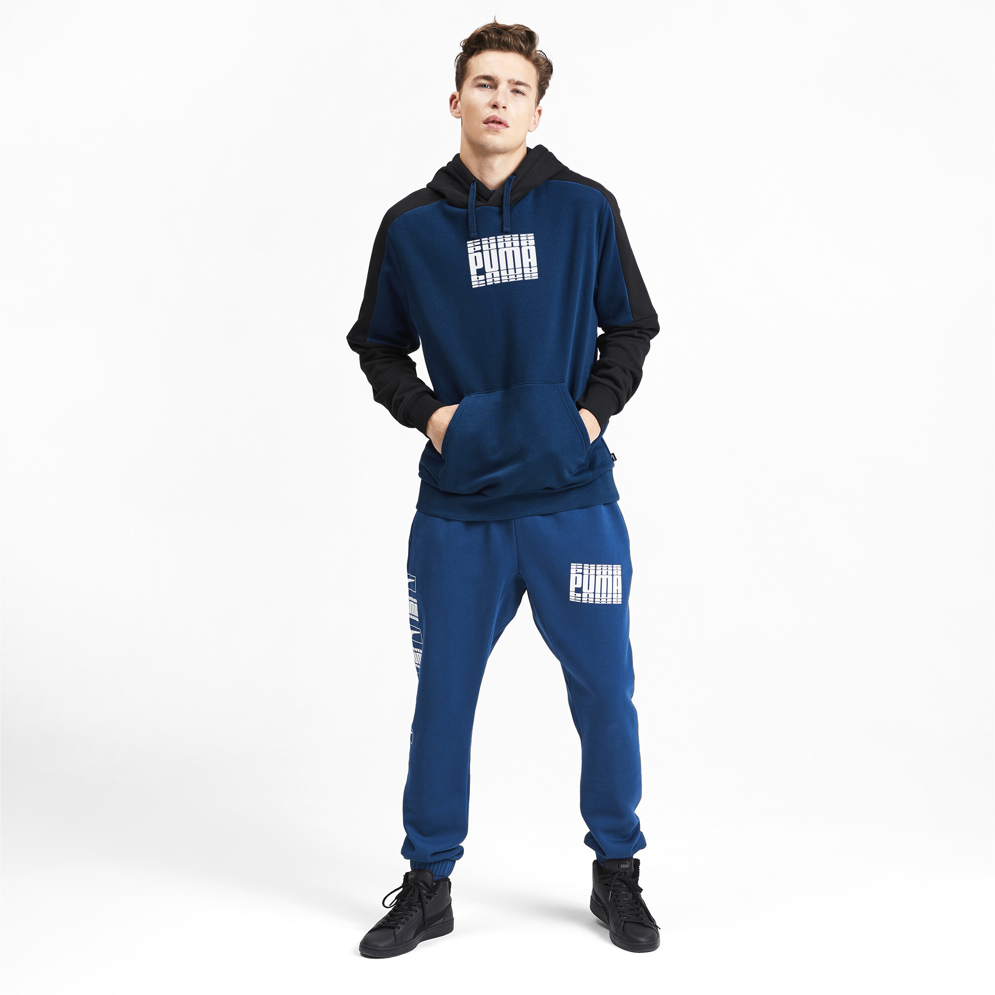 puma rebel block hoodie