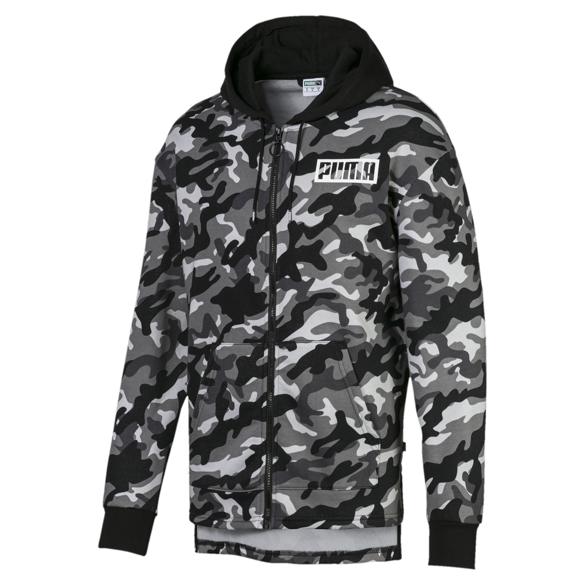 PUMA Rebel Camo Men's Full Zip Fleece Hoodie Men Sweat