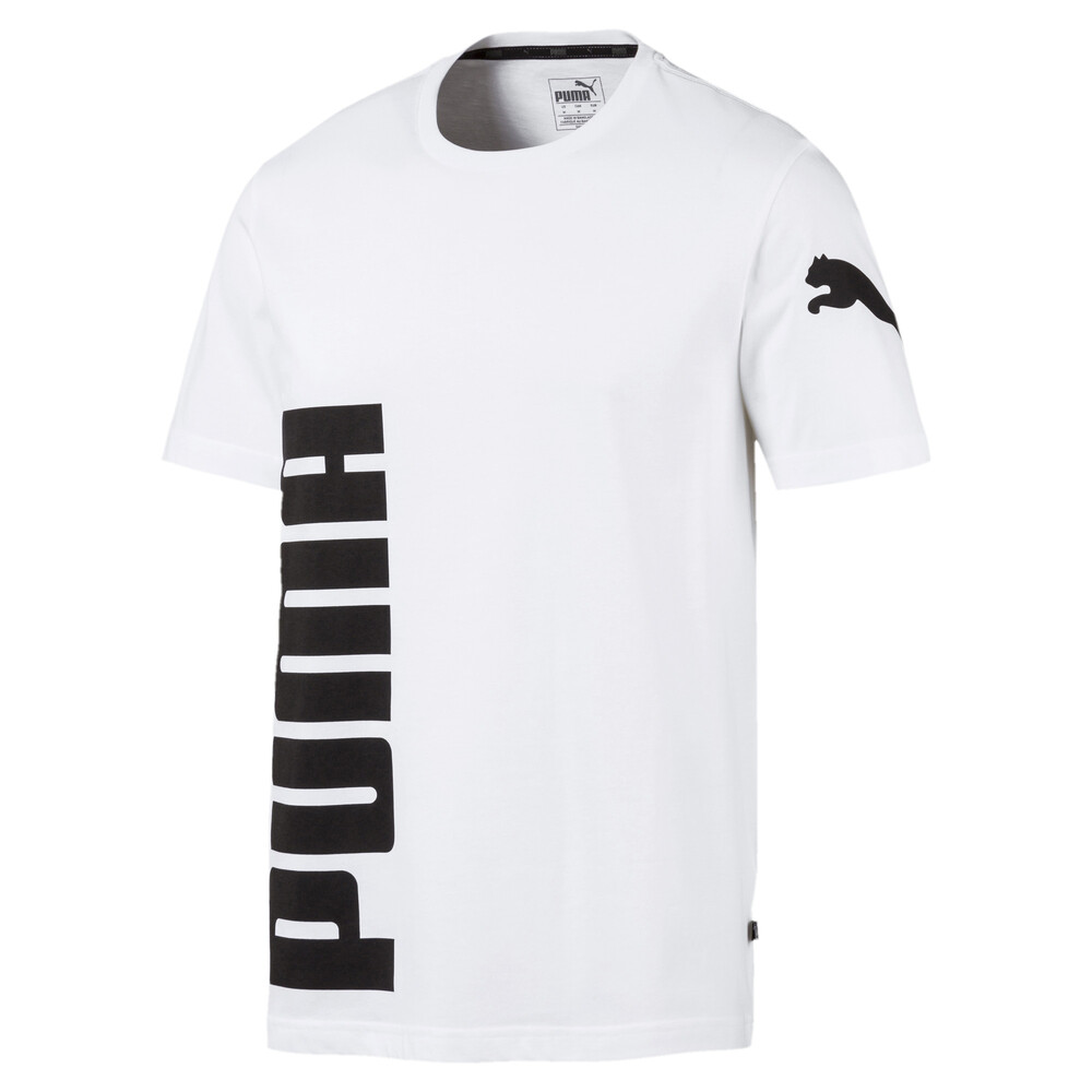 Big Logo Graphic Short Sleeve Men S Tee White Puma