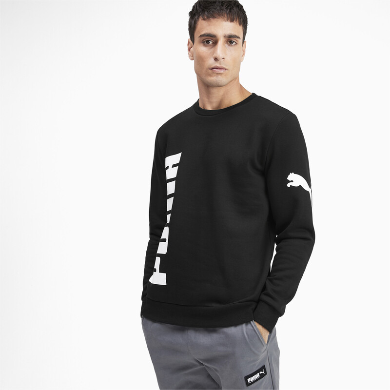 

Men's PUMA Big Logo Fleece Graphic Long Sleeve Crew Sweater