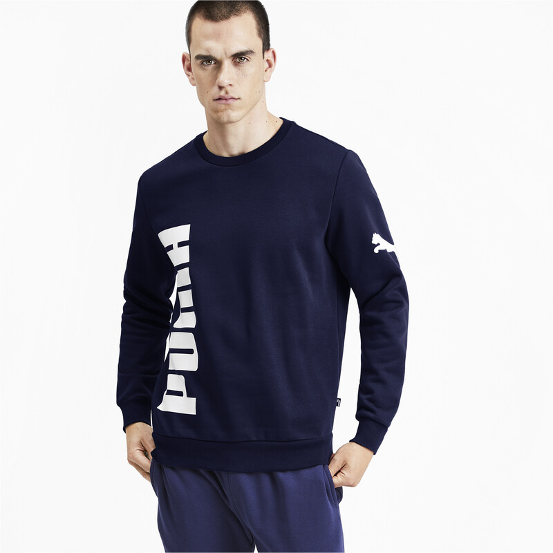 

Men's PUMA Big Logo Fleece Graphic Long Sleeve Crew Sweater