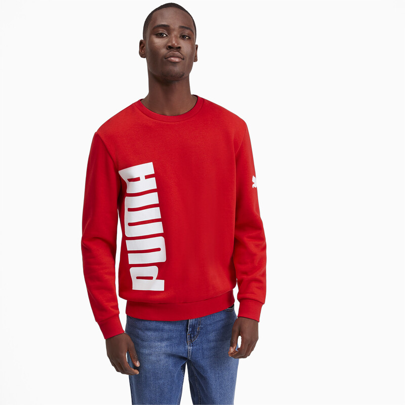 

Men's PUMA Big Logo Fleece Graphic Long Sleeve Crew Sweater