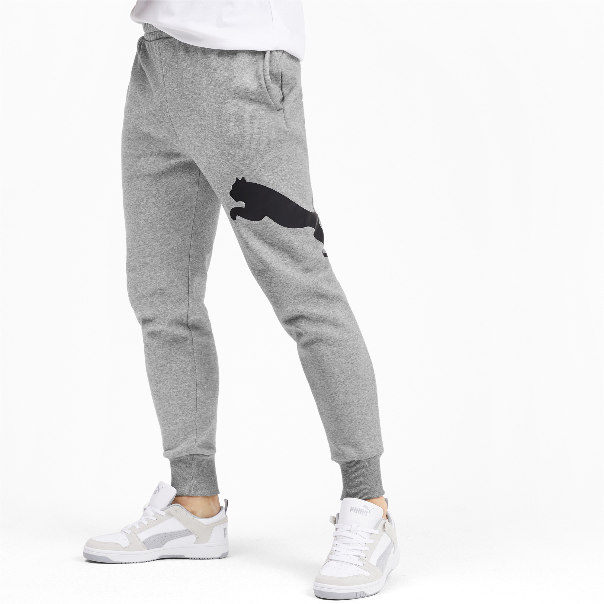 puma black and white sweatpants