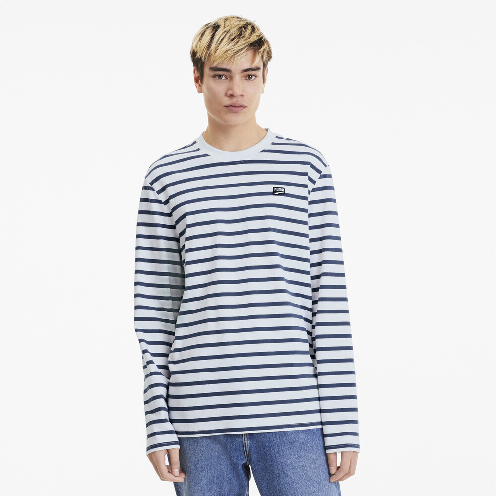 Camiseta Manga Longa Downtown Masculina Azul Puma