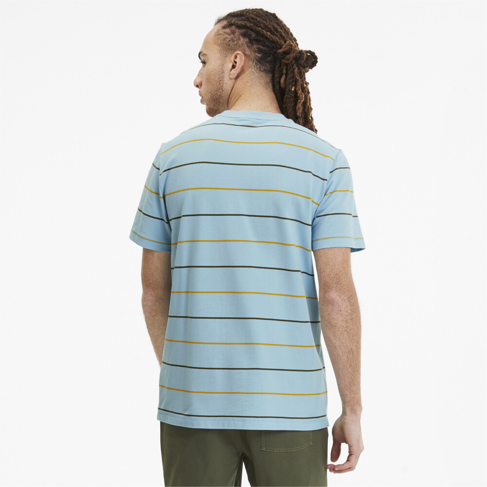 

PUMA - male - Футболка FUSION Striped Tee – Aquamarine –, Синий