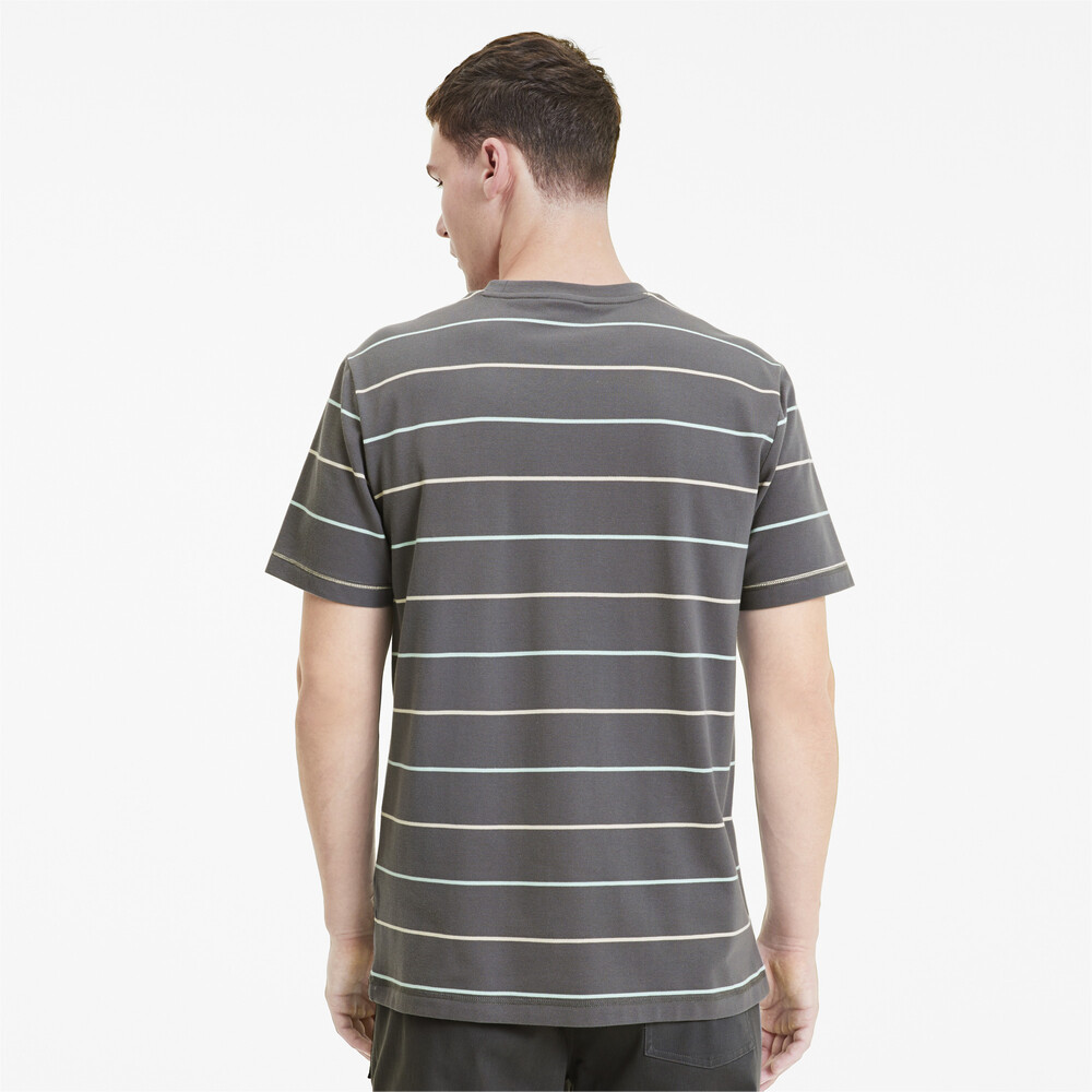 

PUMA - male - Футболка FUSION Striped Tee – CASTLEROCK –, Серый