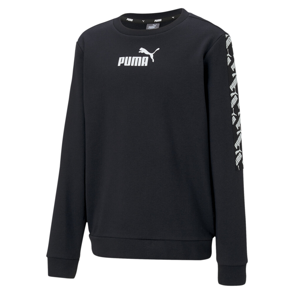 Amplified Crew Neck Boys' Sweater | Black - PUMA