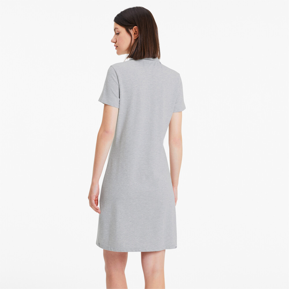 PUMA - female - Платье ESS+ Polo Dress – Light Gray Heather – L