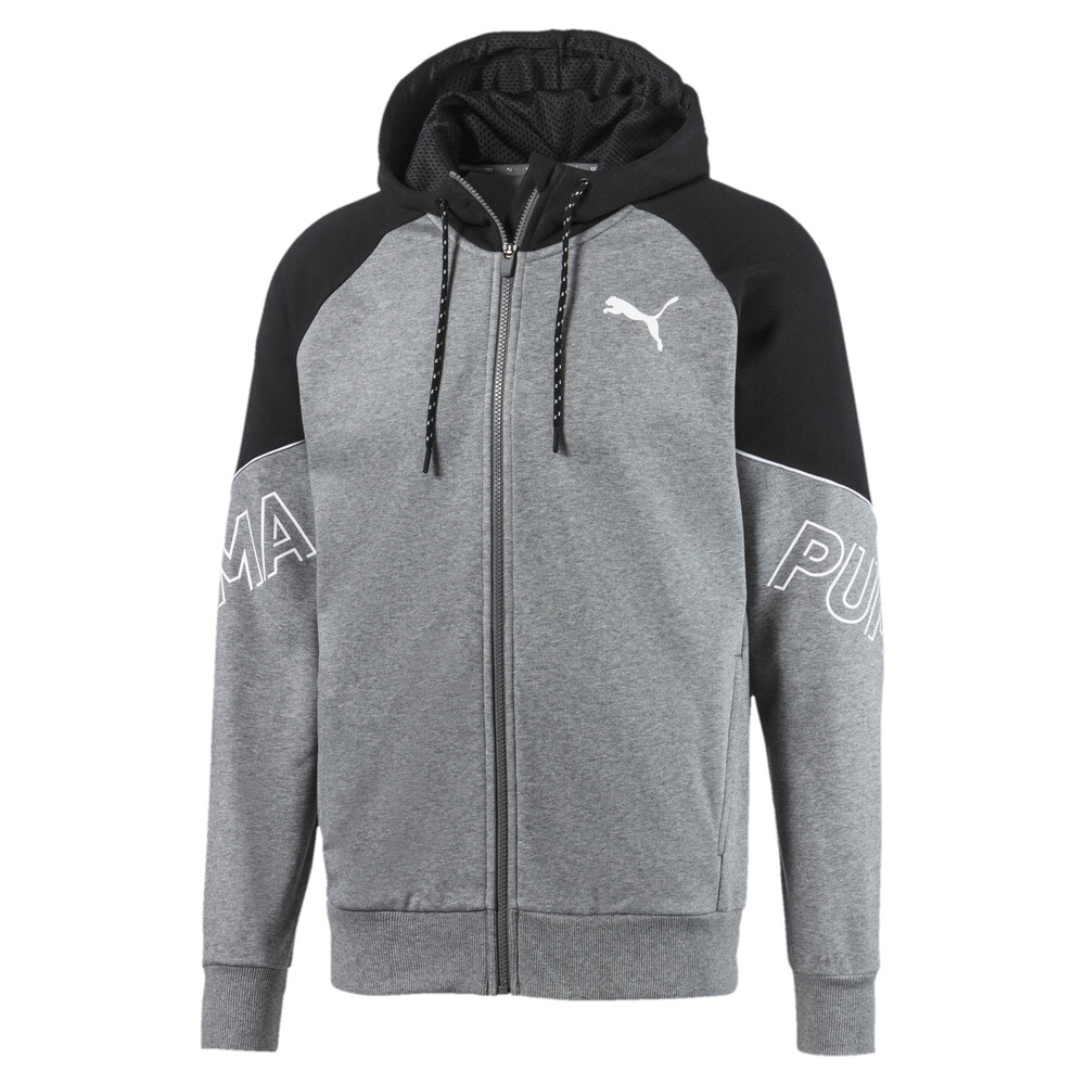 

PUMA - male - Толстовка MODERN SPORTS FZ Hoody TR – Medium Gray Heather –, Серый