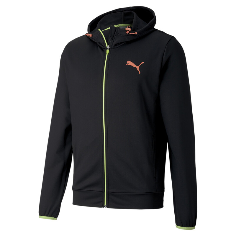 

Men's PUMA RTG DryCELL Full Zip Slim Fit Hoodie, Black/coral