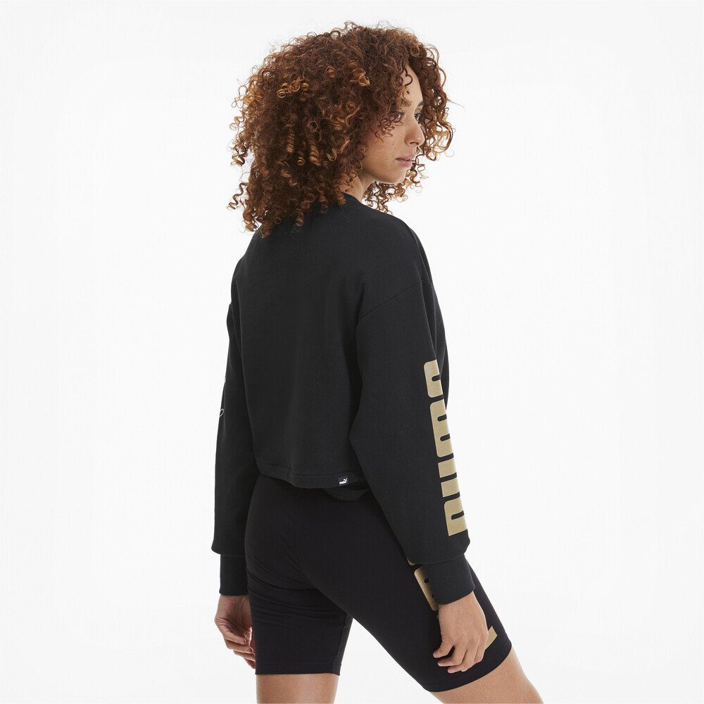 

PUMA - female - Толстовка Rebel Crew Sweat TR – Puma Black-Gold-Silver –, Черный