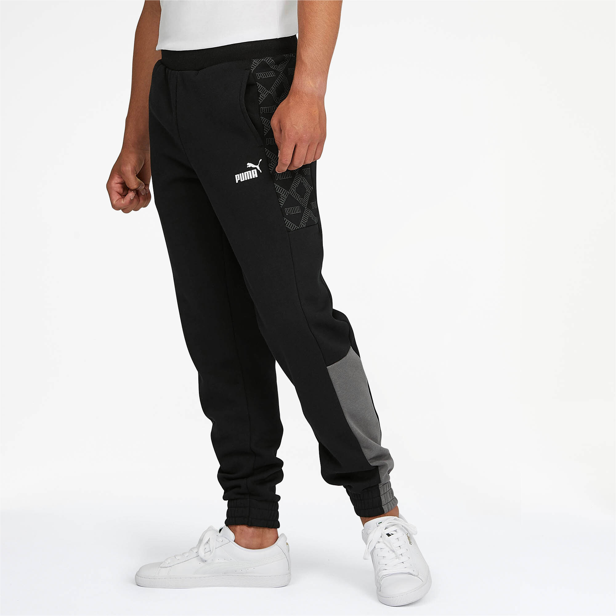 PUMA Logo AOP Pack Men's Sweatpants Men Knitted Pants Basics | eBay