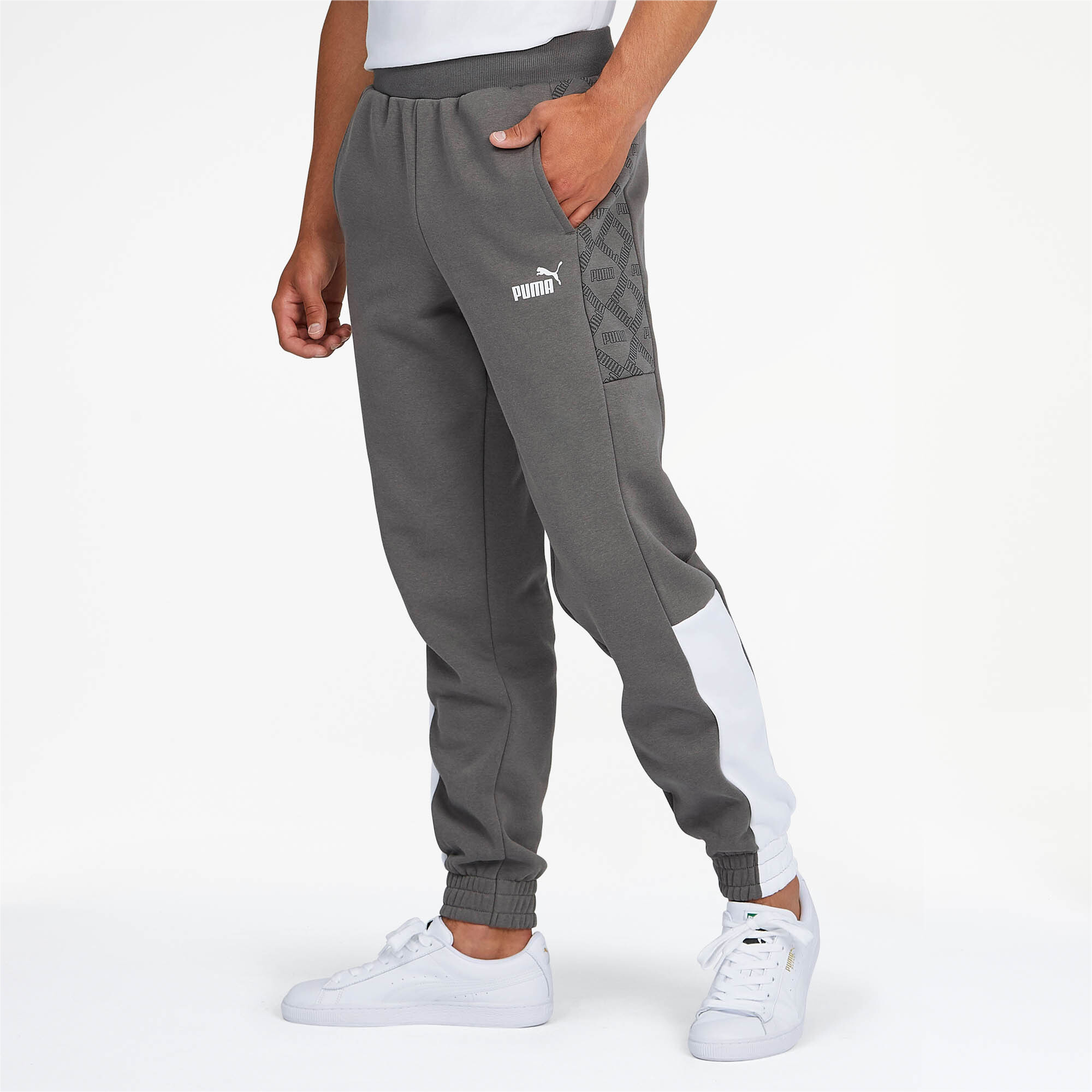 black and white puma sweatpants