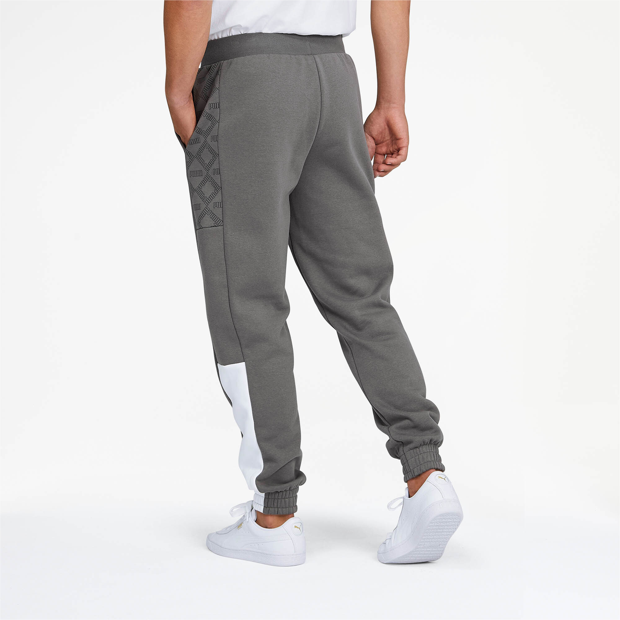 black and white puma sweatpants