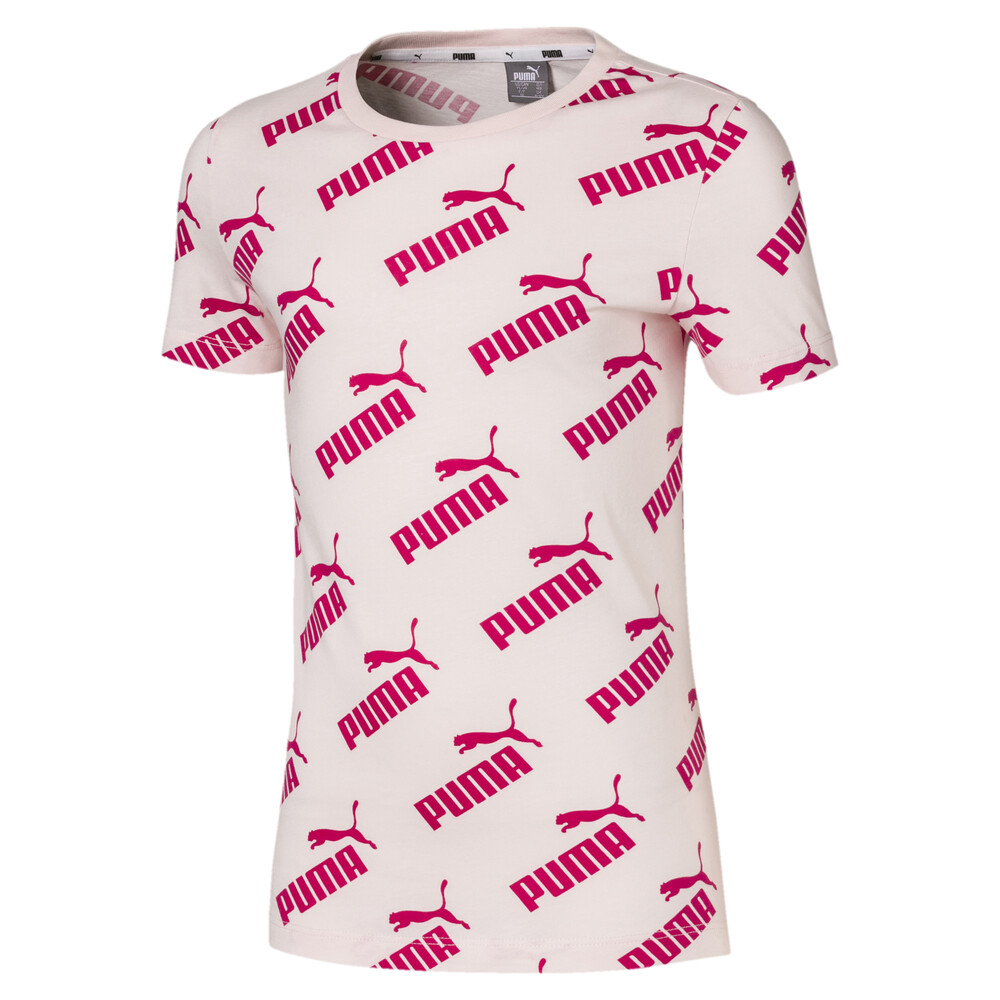 

PUMA - female - Футболка Amplified Girls' Tee – Rosewater - Bright Rose AOP –, Розовый