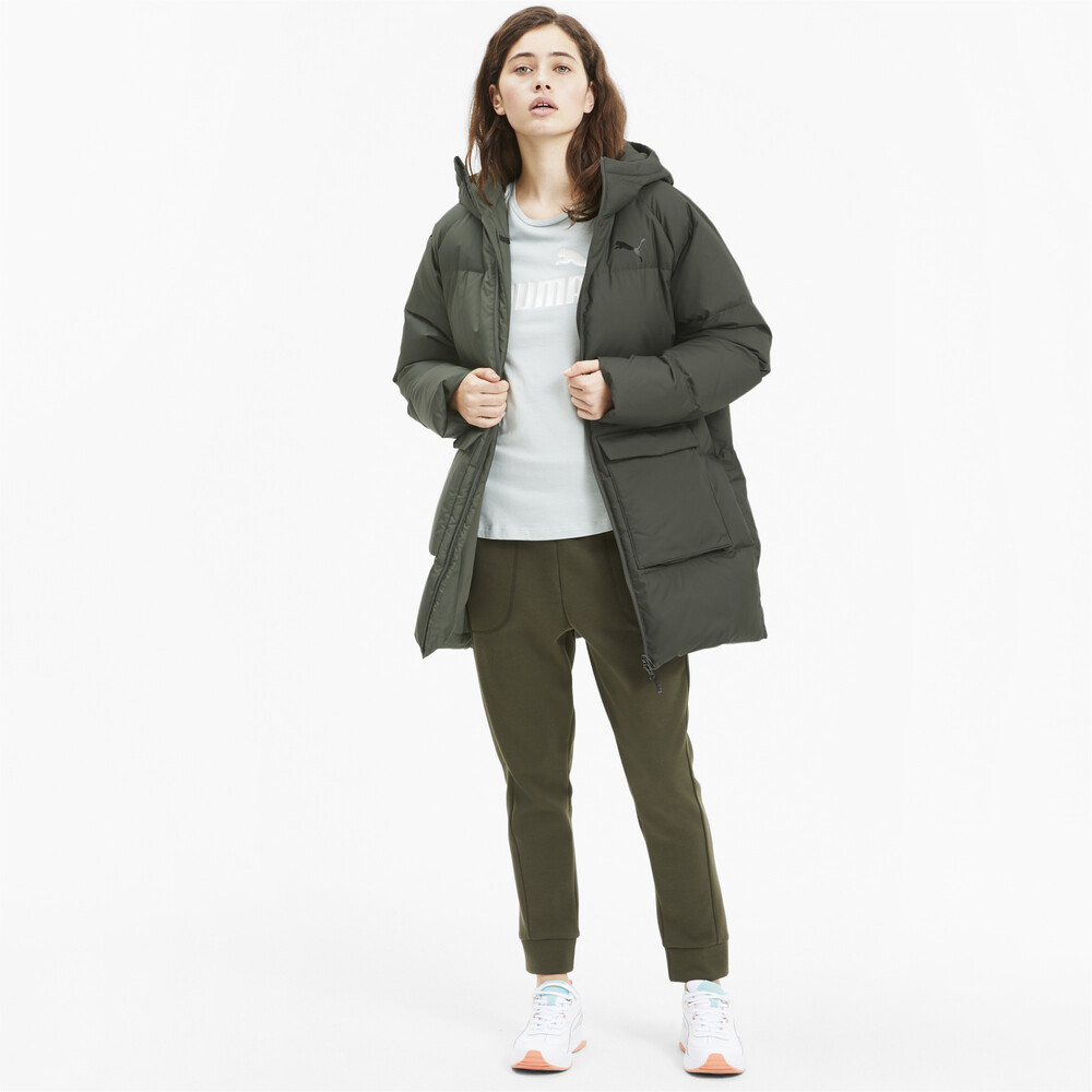 

PUMA - female - Куртка Long Hooded Down Coat – Thyme –, Зеленый