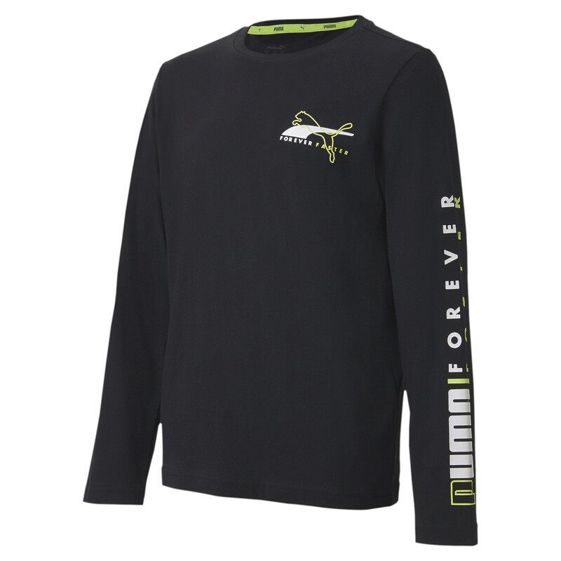 

PUMA Alpha Long Sleeve Kid's T-Shirt, Black