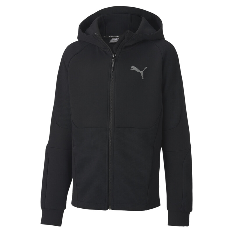 

PUMA Evostripe Full Zip dryCELL Boys' Hoodie, Black