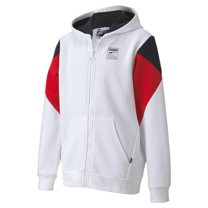 

PUMA Rebel Block Full Zip Boy's Relaxed Hoodie