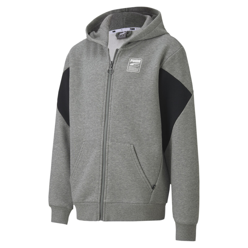 

PUMA Rebel Block Full Zip Boy's Relaxed Hoodie