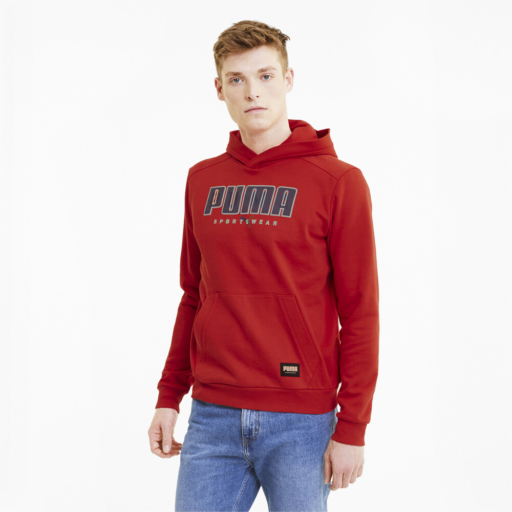Athletics Erkek Kapusonlu Sweatshirt Kirmizi Puma Puma Turkiye Resmi Alisveris Sitesi