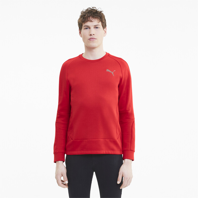 

Men's PUMA Evostripe Crew dryCELL Slim Fit Sweatshirt, Red