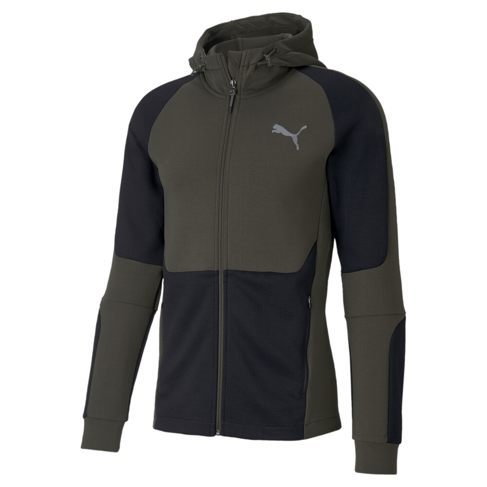 

PUMA - male - Толстовка EVOSTRIPE FZ Hoodie – Forest Night –, Зеленый