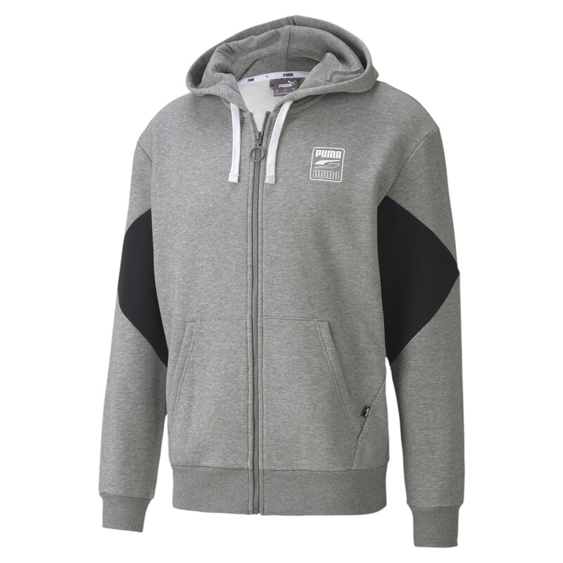 

Men's PUMA Rebel Full Zip Hoodie, Gray