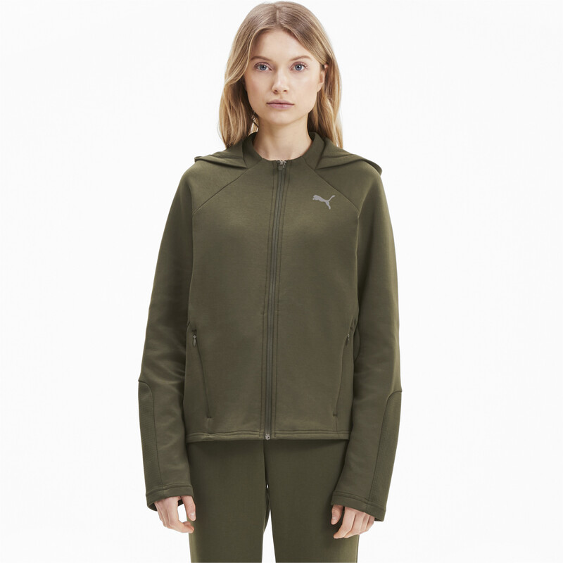 

Women's PUMA Evostripe Full Zip dryCELL Regular Fit Hoodie, Black/brown