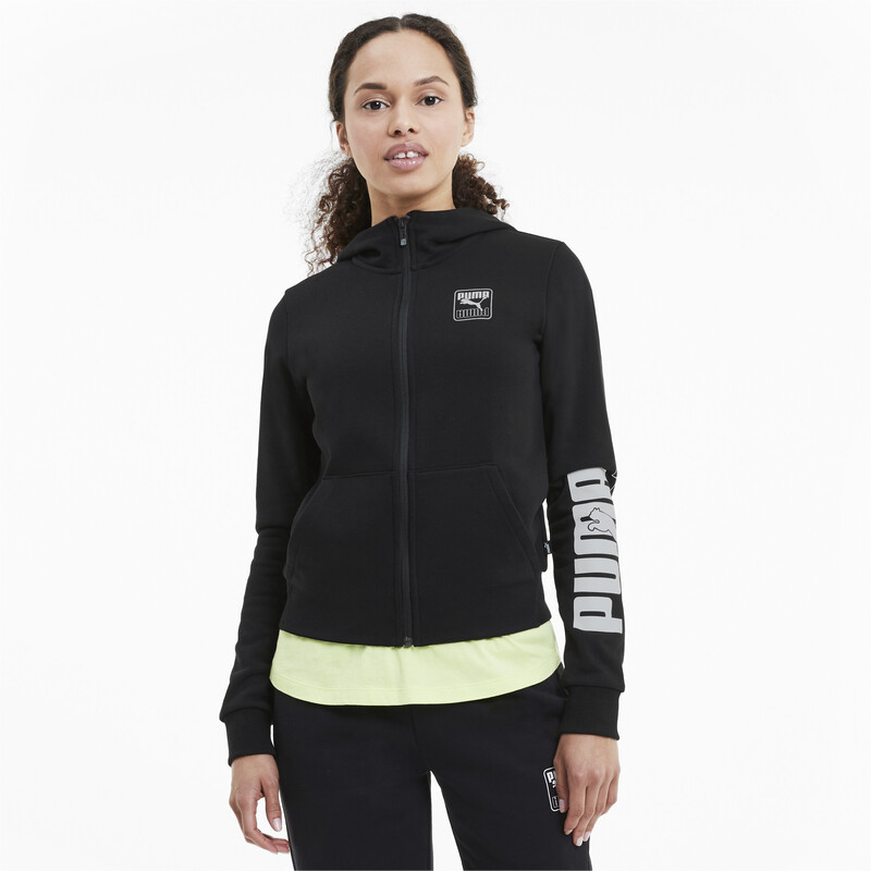 

Women's PUMA Rebel Full Zip Hoodie, Black