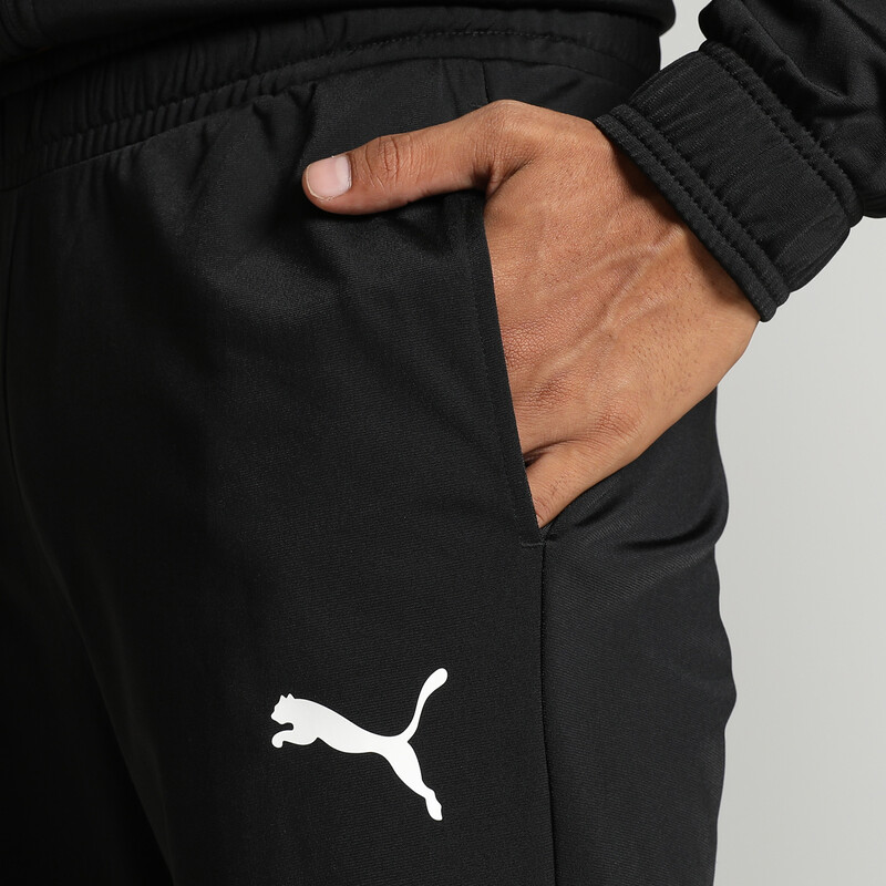 

Men's PUMA Techstripe Tricot Regular Fit Tracksuit, Black