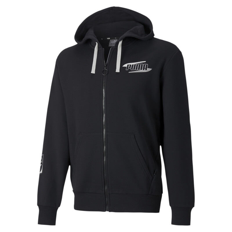 

Men's PUMA Rebel Relaxed Fit Full-Zip Hoodie, Black