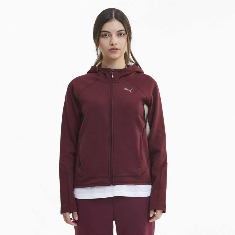 

Women's PUMA Evostripe Full-Zip dryCELL Hoodie, Burgundy