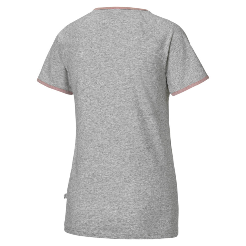 

PUMA - female - Футболка Contrast Ringer Tee W – Light Gray Heather –, Серый