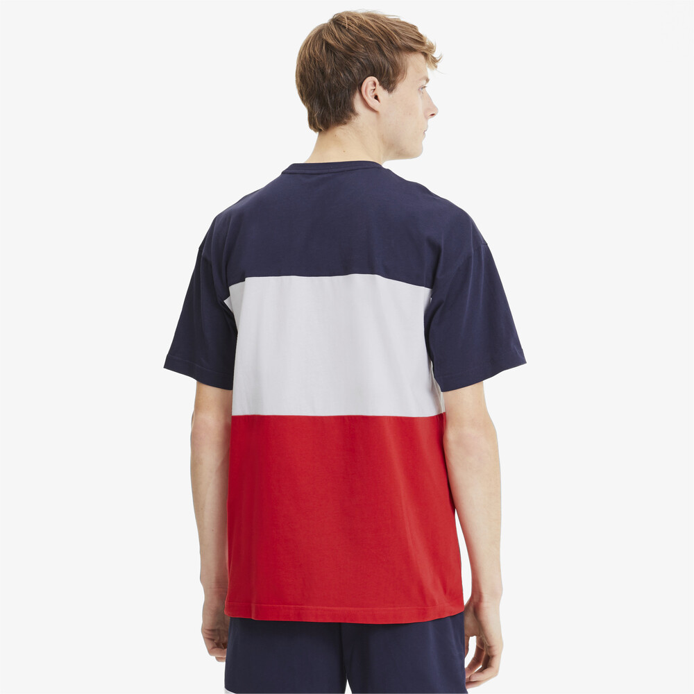 

PUMA - male - Футболка CELEBRATION Colour Block Tee – Peacoat –, Синий