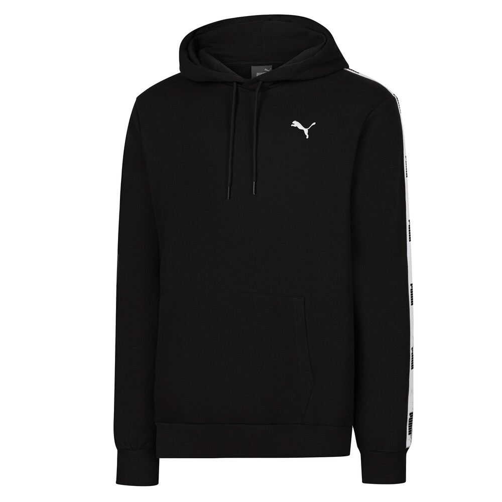 puma taped hoodie in black