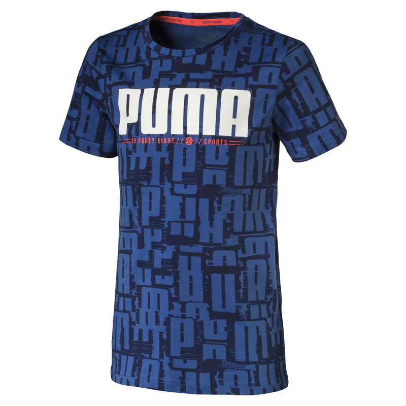 

PUMA Active Sports Printed Boy's T-shirt, Black/blue