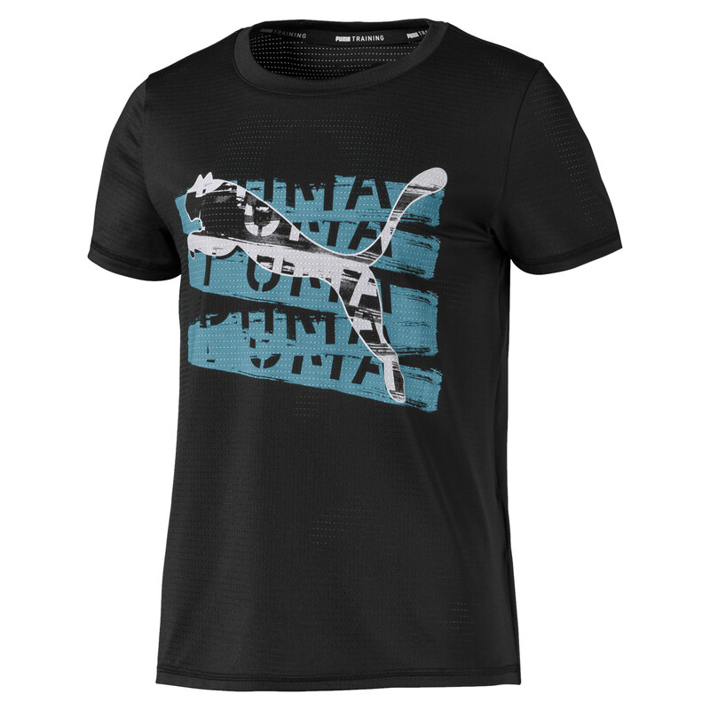 

PUMA Runtrain Girl's Crew-Neck T-shirt, Black