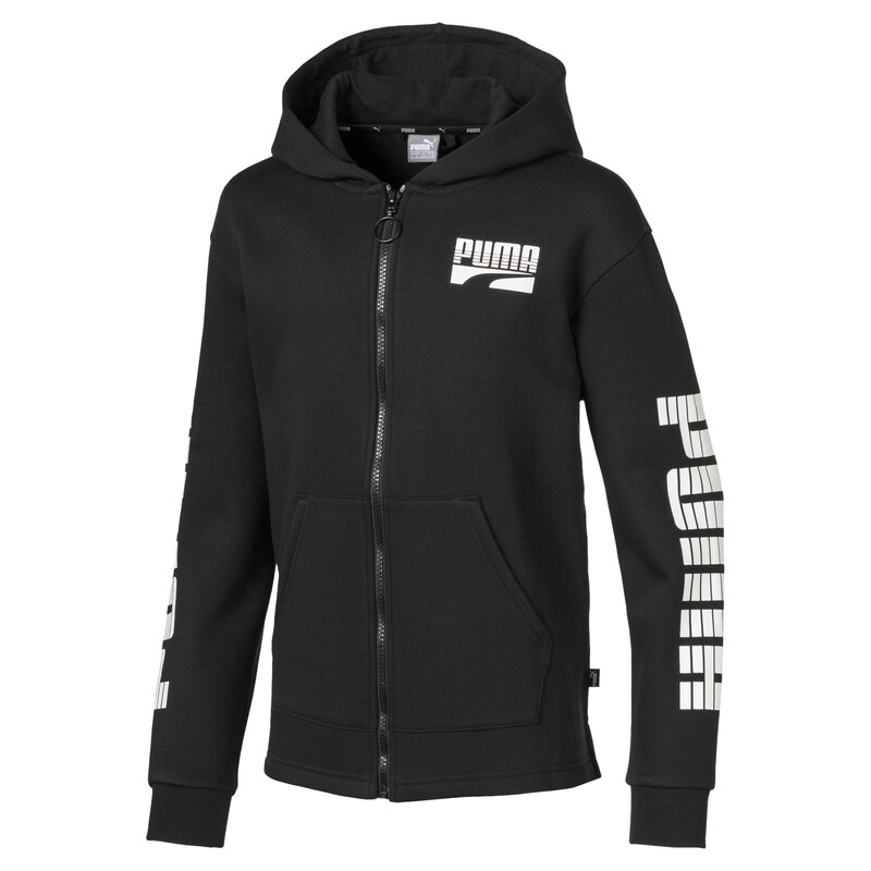 

PUMA Rebel Bold Youth Hooded Jacket, Black