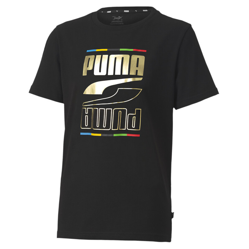 

PUMA Rebel 5 Continents Boy's T-Shirt, Black