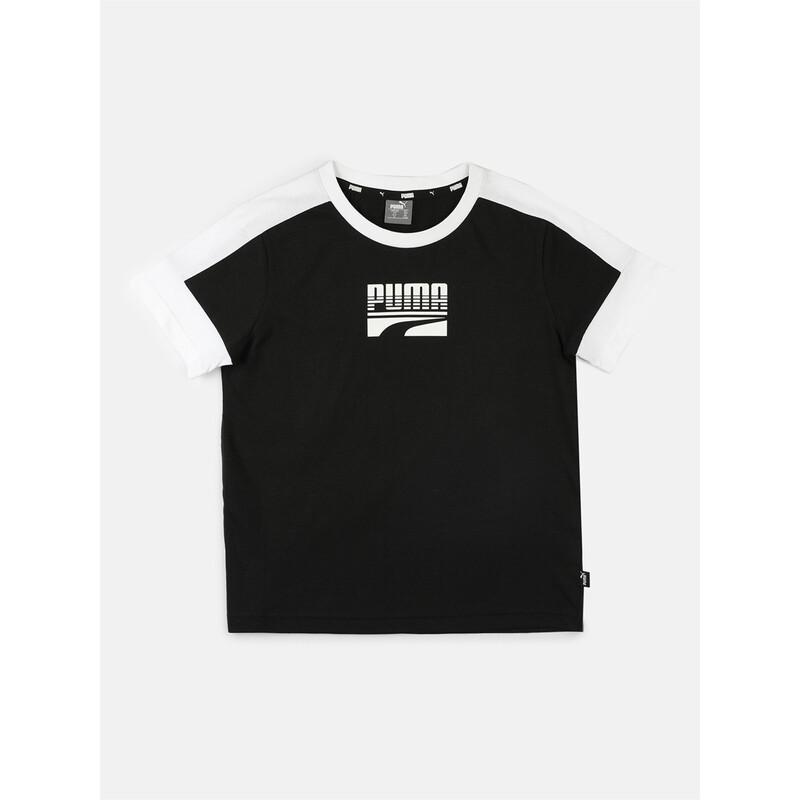 

PUMA Rebel Block Boy's Crew-Neck T-shirt, Black