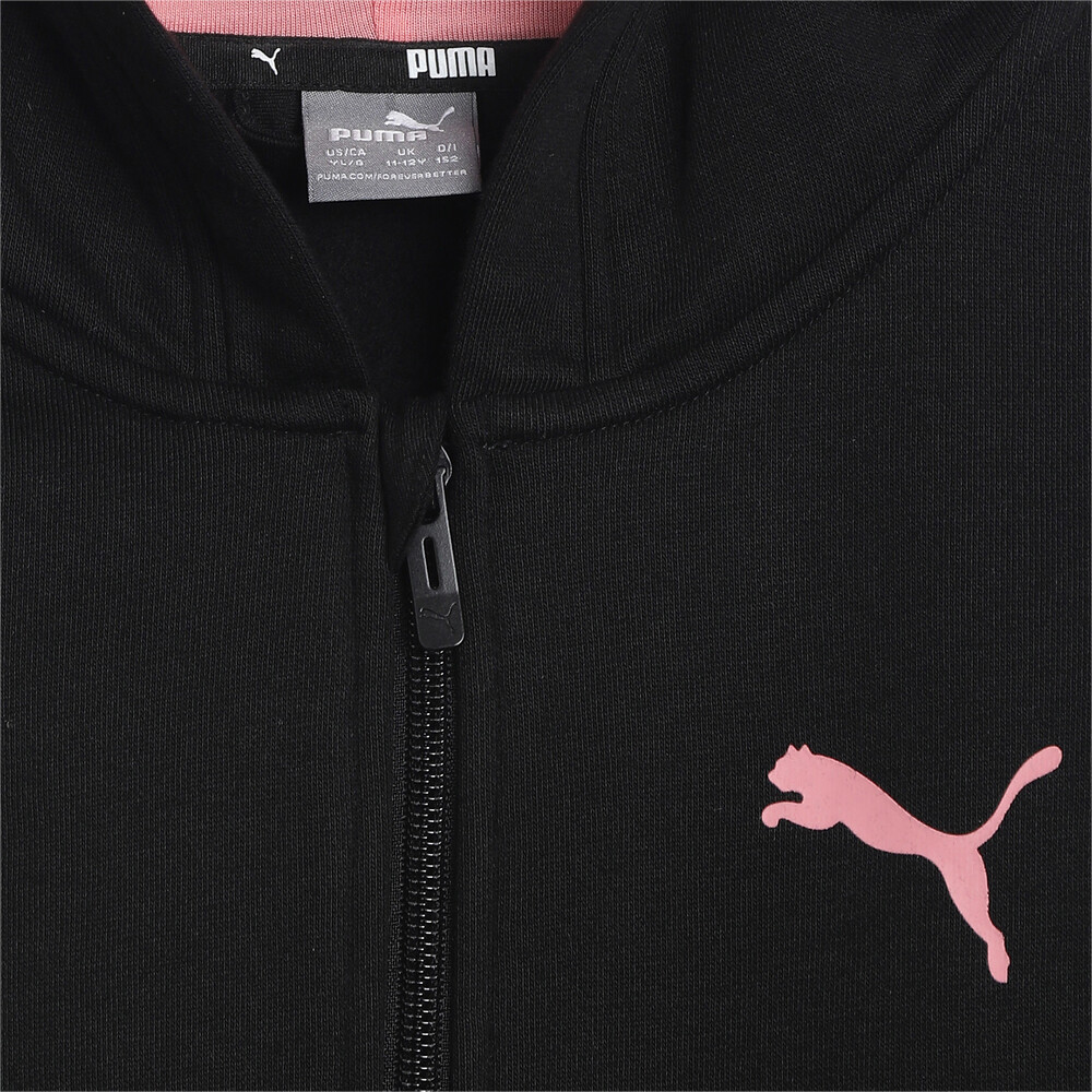 

PUMA - female - Детская толстовка Girls Hooded Full-Zip FL – Puma Black –, Черный