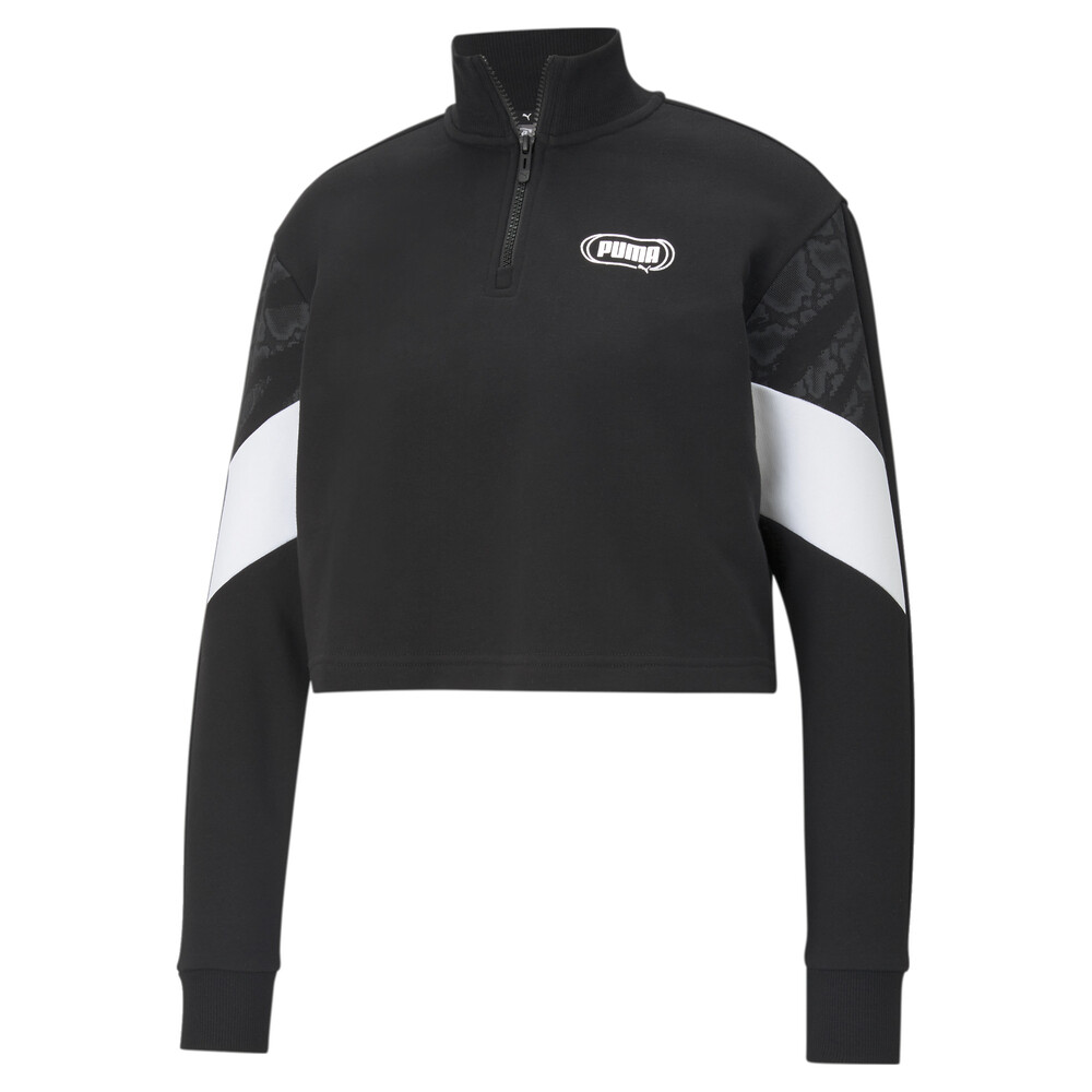 фото Толстовка rebel half-zip crew neck women's sweater puma